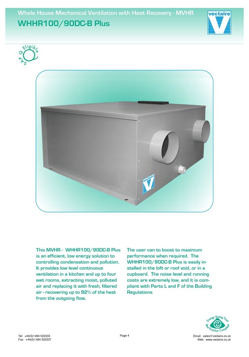 Vectaire WHHR100/90DC-B Plus User guide