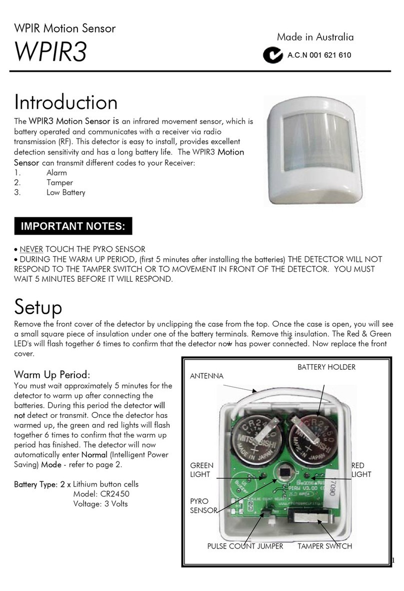 MCM Electronics WPIR3 quick start guide