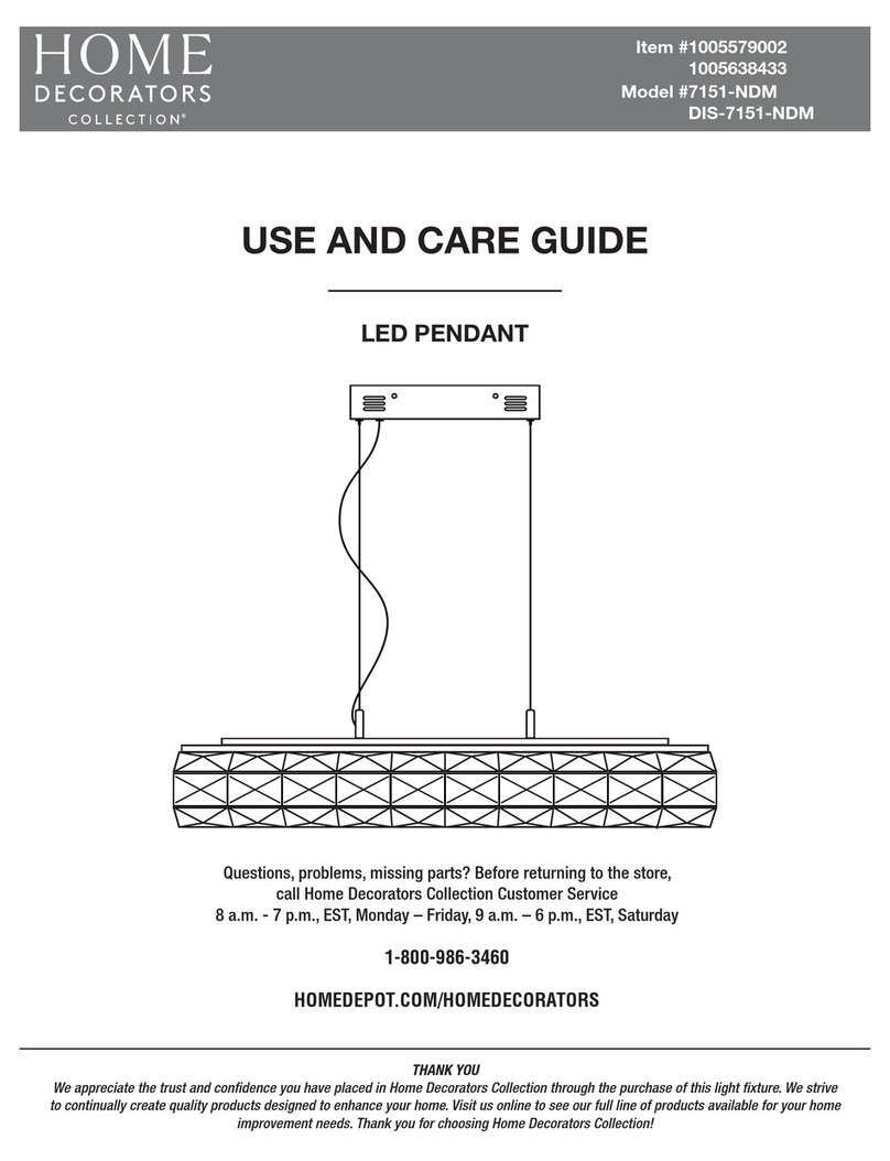 Home Decorators Collection 7151-NDM Use and care guide