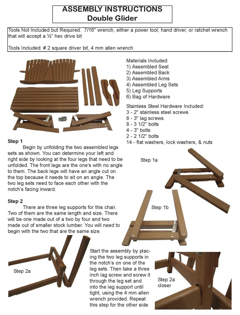 Perfect Choice Double Glider Assembly instructions