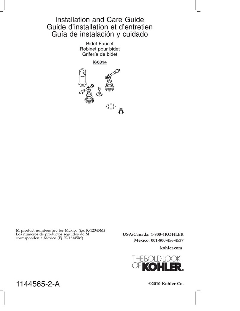 Kohler K-6814 Assembly instructions