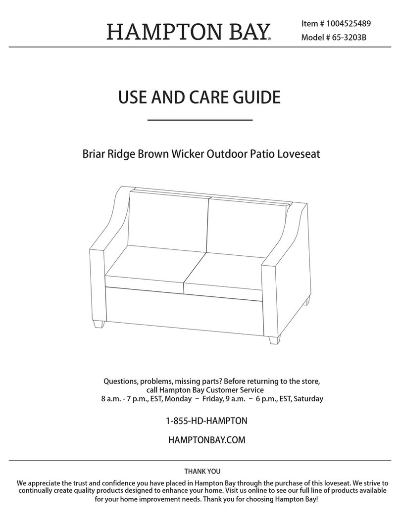 HAMPTON BAY 65-3203B Use and care guide
