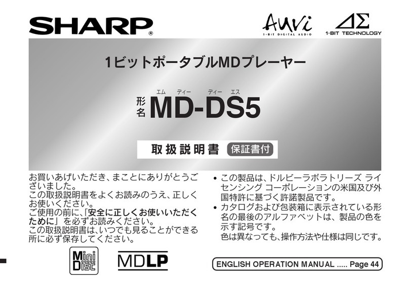 Sharp MD-DS5 User manual