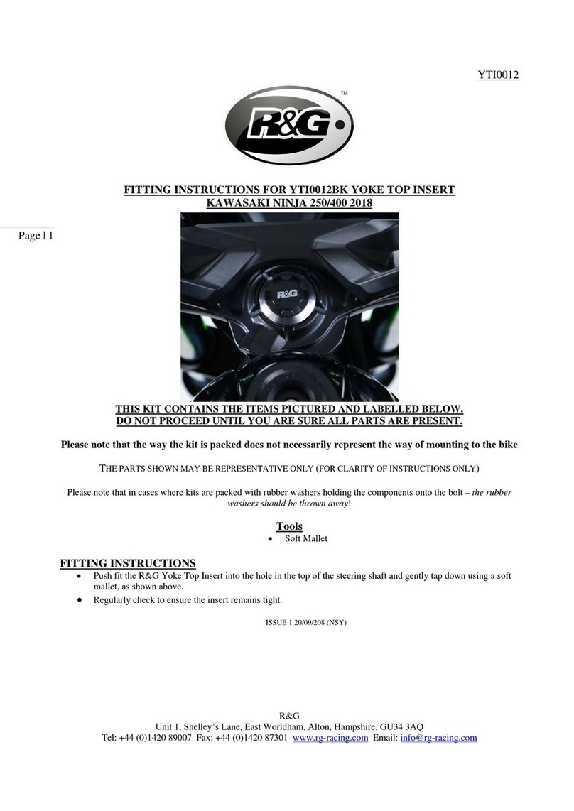 R&G YTI0012BK Fitting instructions