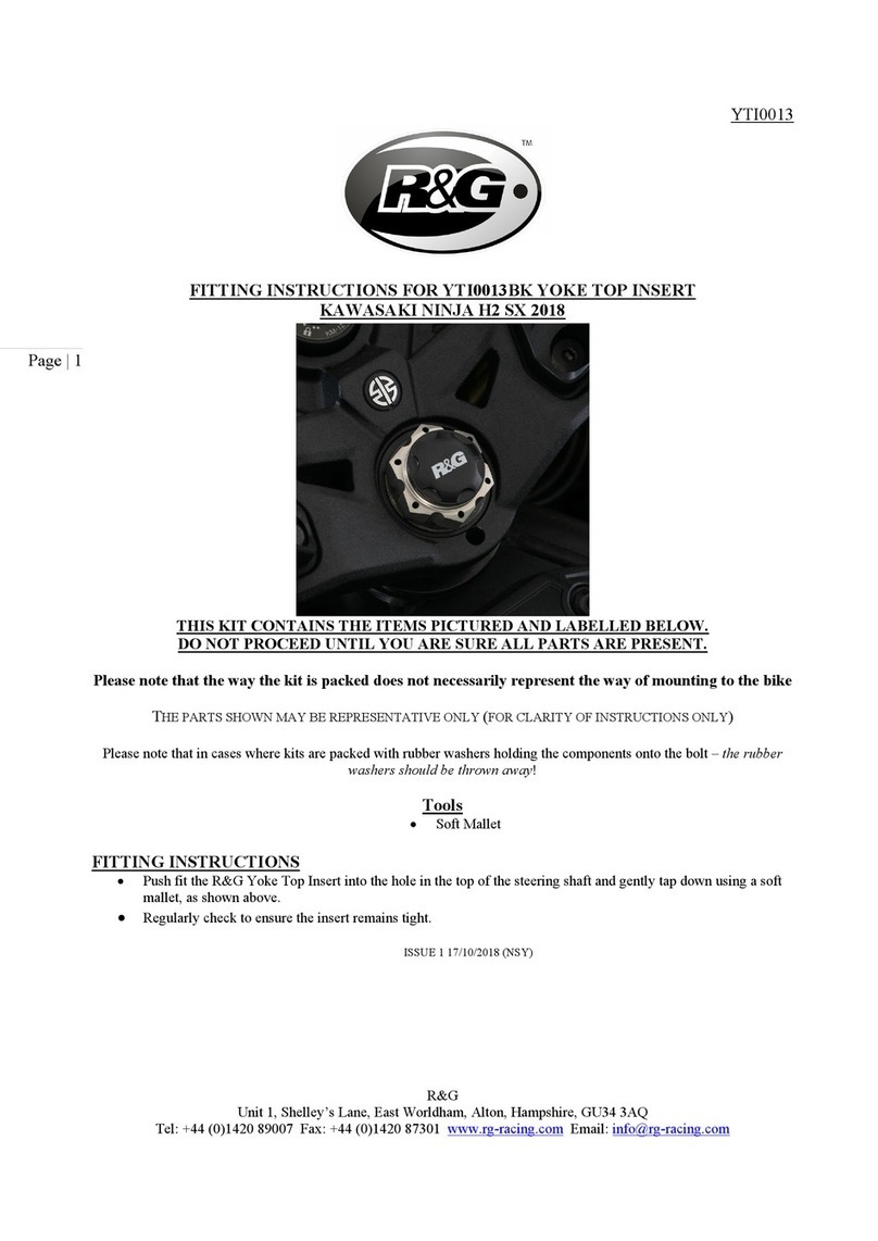R&G YTI0013BK Fitting instructions