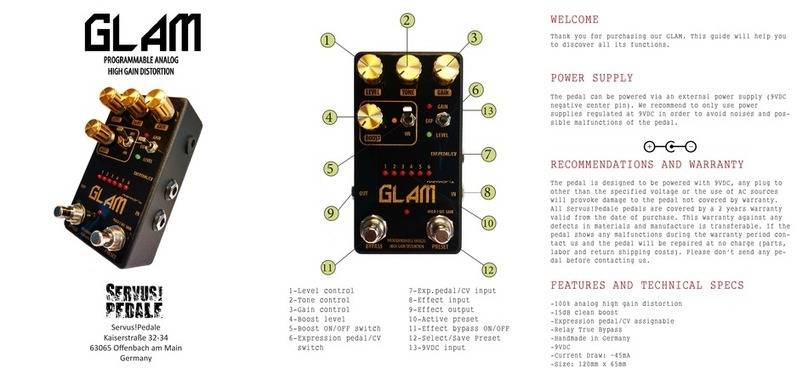 Servus Pedale GLAM manual