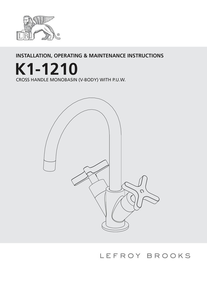 Lefroy Brooks K1-1210 Installation, operating,  & maintenance instructions