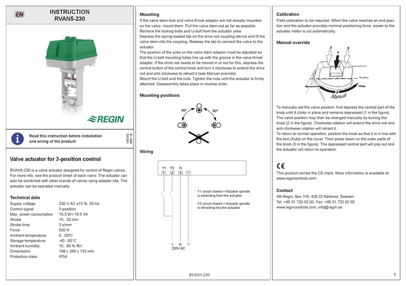 Regin RVAN5-230 User manual