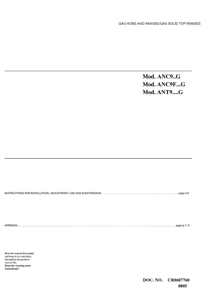 Comcater ANC9 G Series INSTRUCTIONS FOR INSTALLATION, ADJUSTMENT, USE AND MAINTENANCE