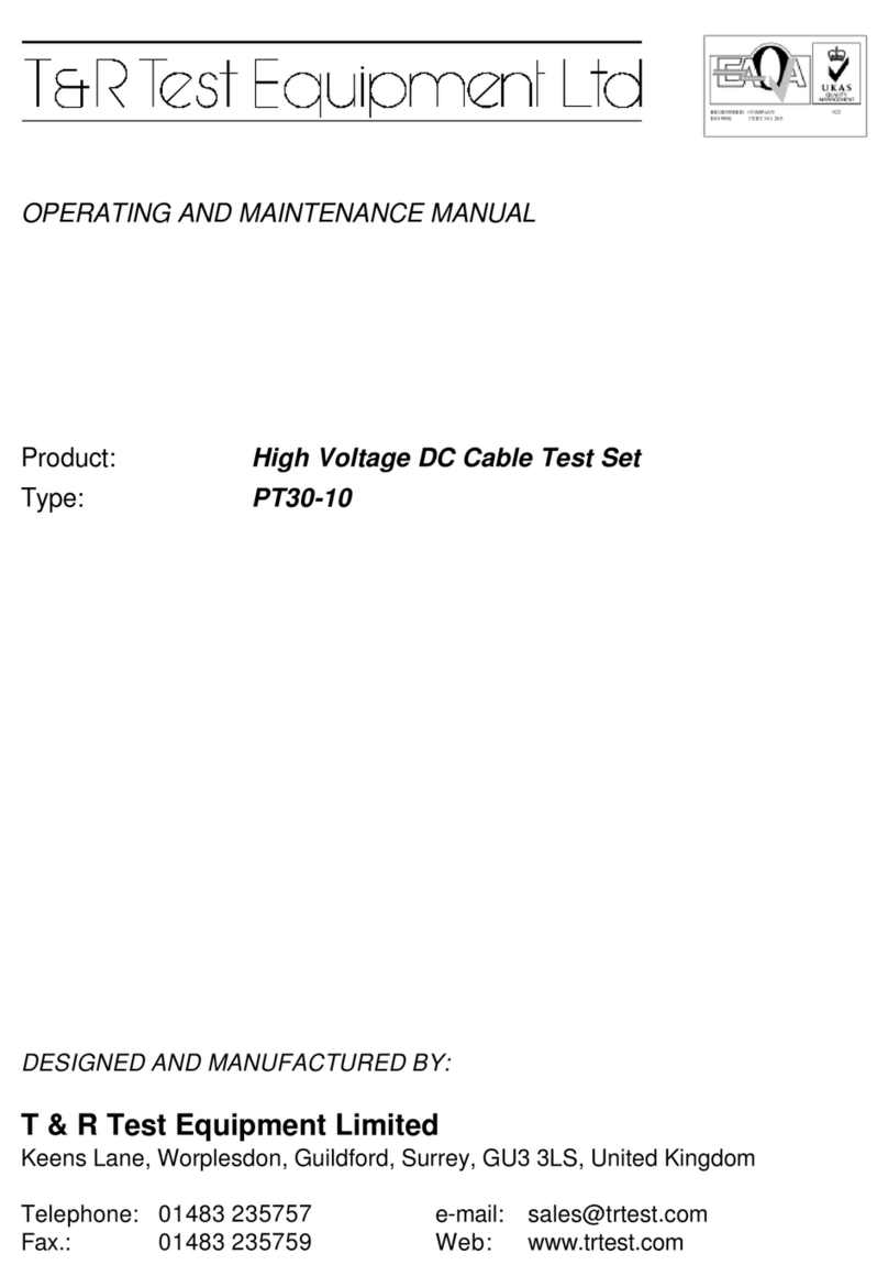 T&R PT30-10 Operating and maintenance manual