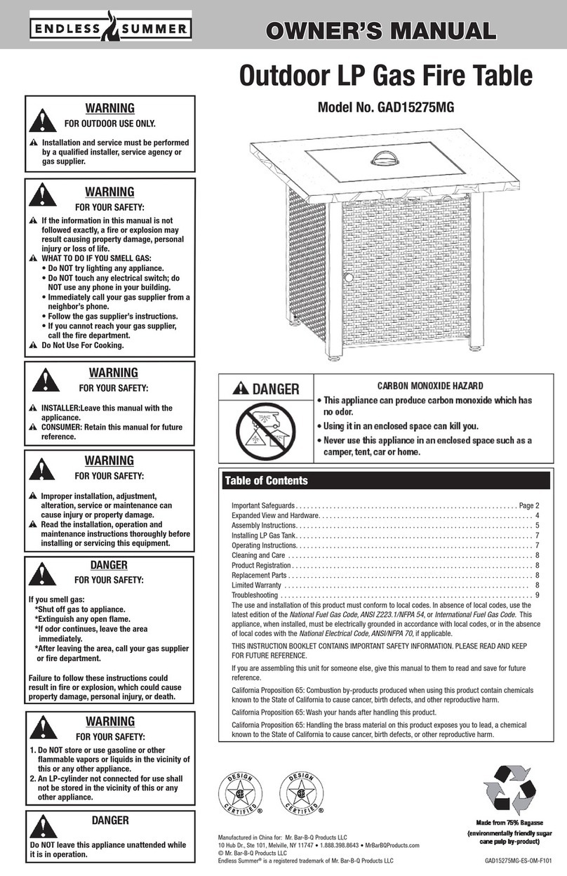 Endless Summer GAD15275MG User manual