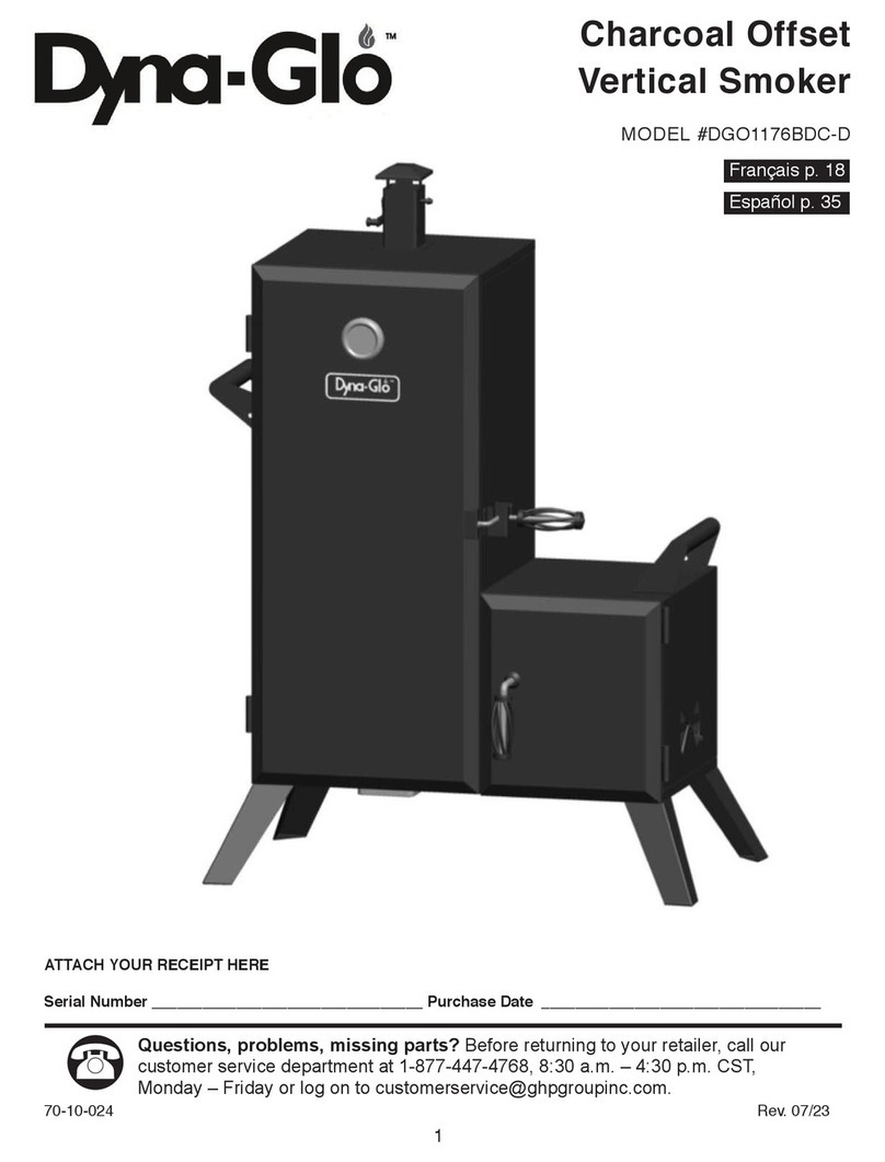 Dyna-Glo DGO1176BDC-D-1 manual
