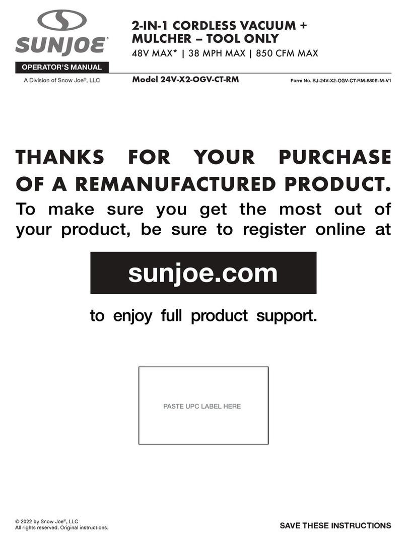 SNOWJOE SUNJOE 24V-X2-OGV-CT-RM Operator's manual