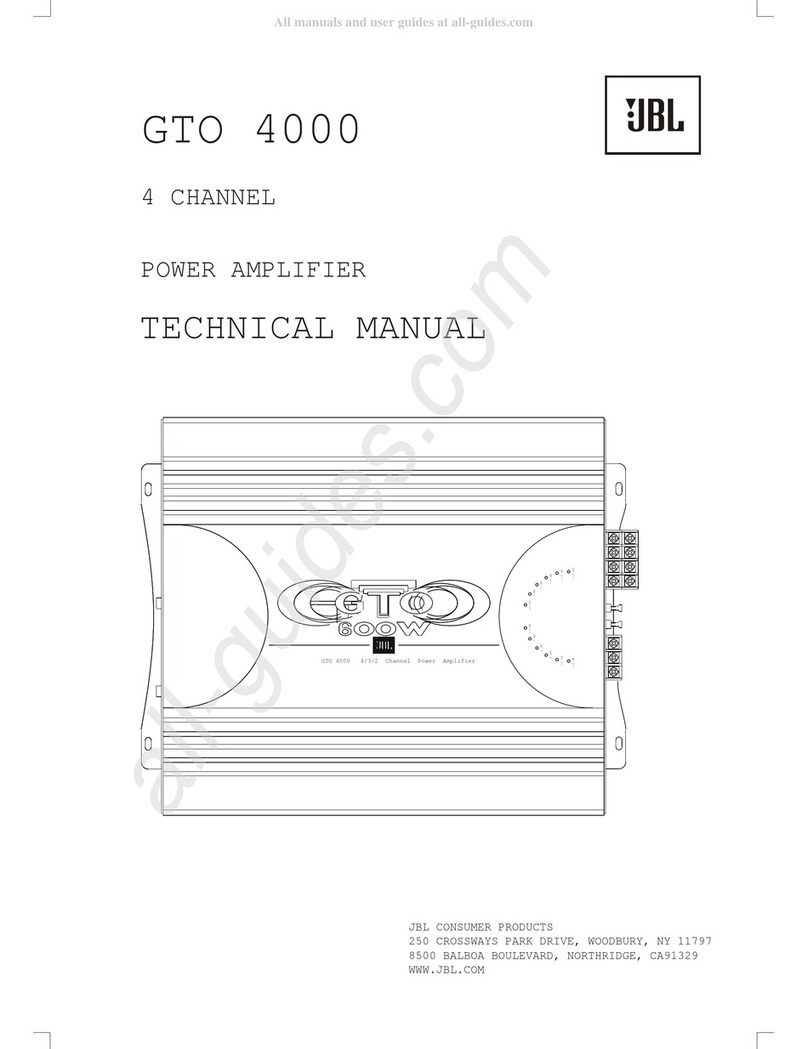 JBL GTO4000 User manual