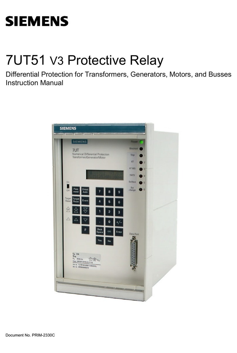 Siemens 7UT51 User manual