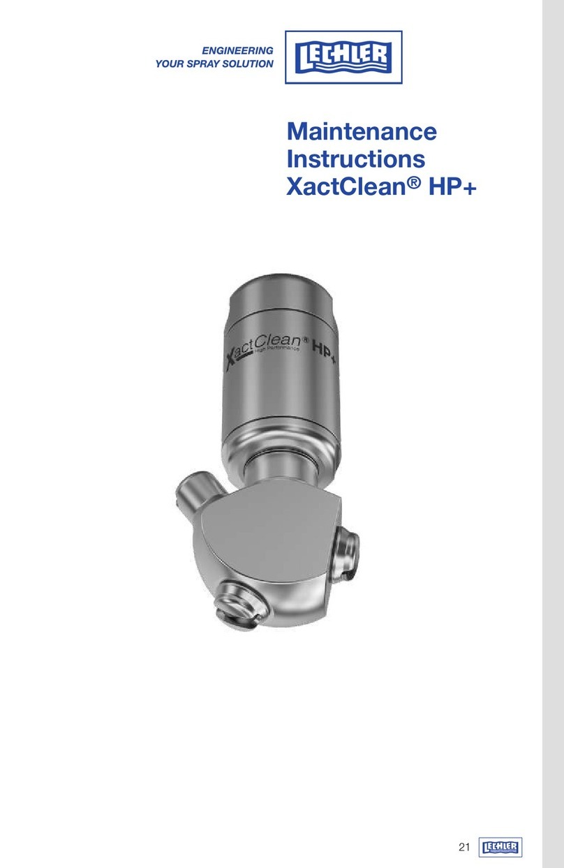 Lechler XactClean HP+ MAINTENANCE INSTRUCTIONS MANUAL