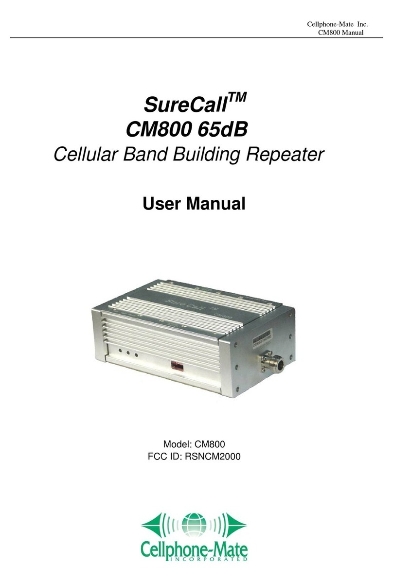 Cellphone-Mate SureCall CM800 65dB user manual