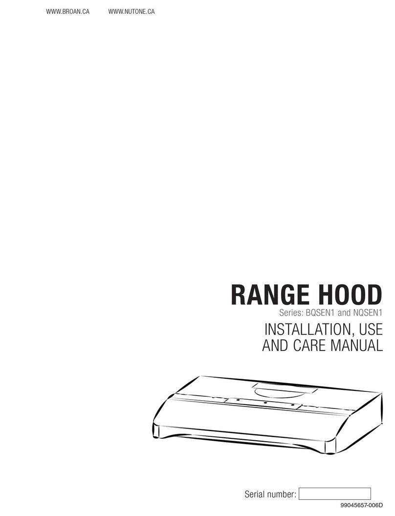 NuTone BQSEN1 Series Instruction and safety manual