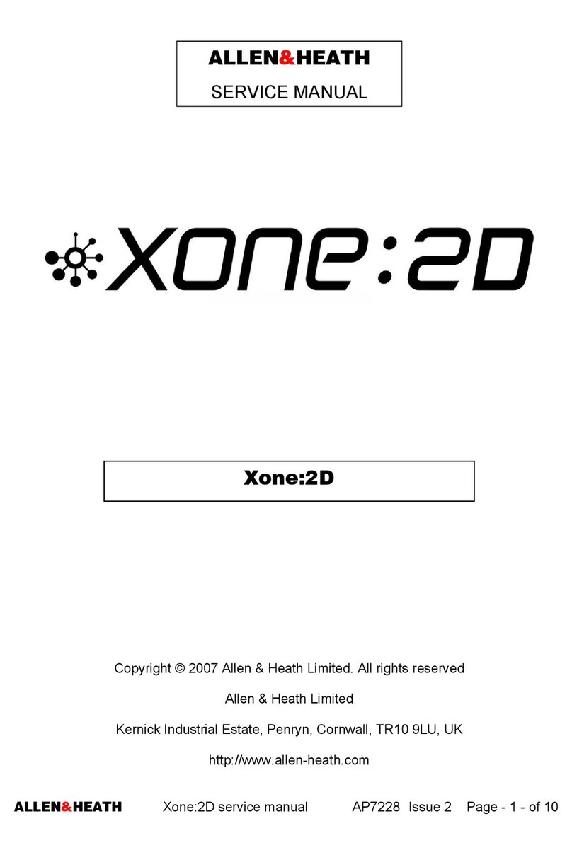 ALLEN & HEATH XONE 2D Service manual