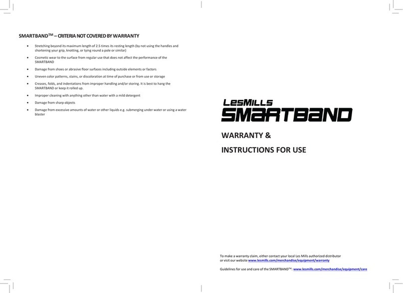 LesMills SMARTBANO Instructions for use & warranty LesMills SMARTBANO Instructions for use & warranty