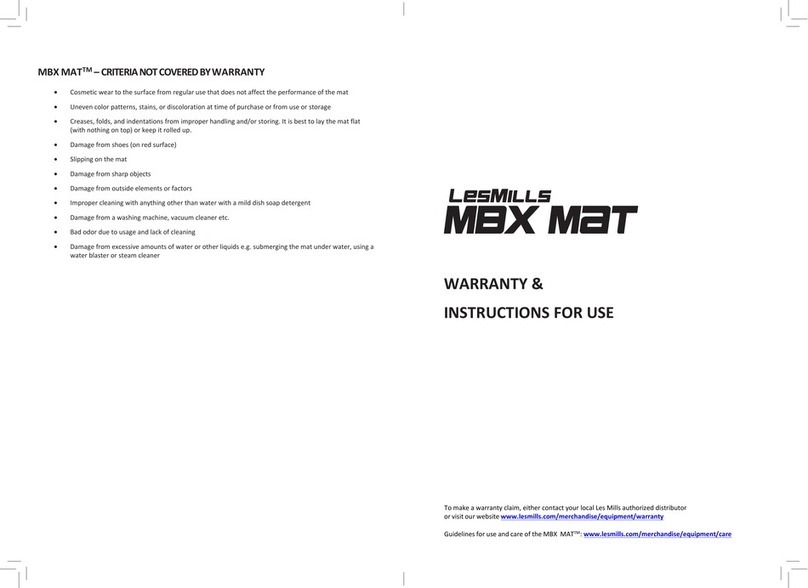 LesMills MBX MAT Instructions for use & warranty