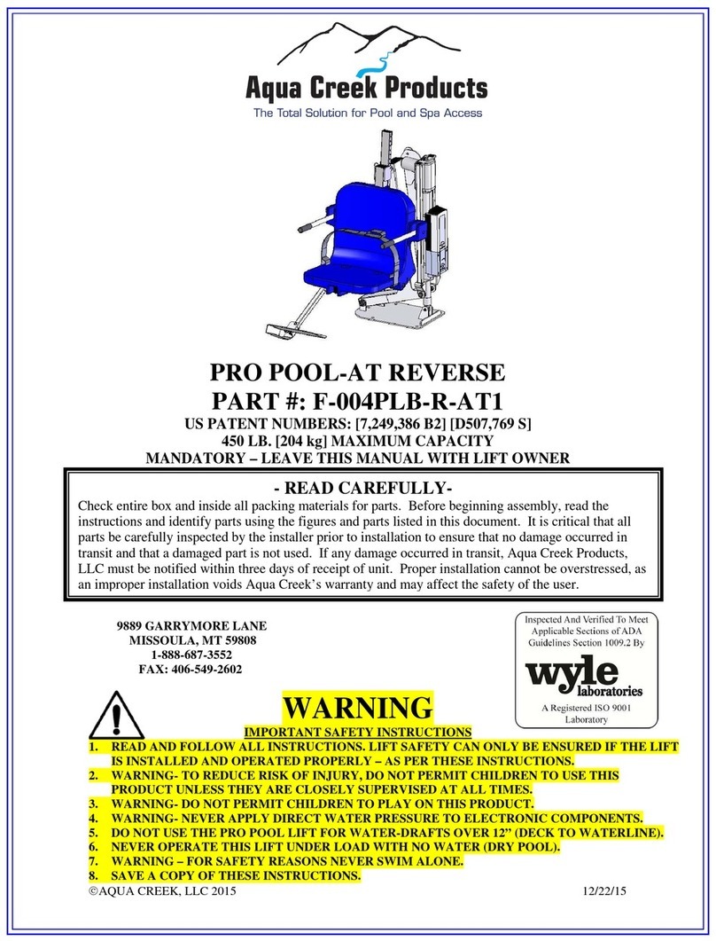Aqua Creek Products PRO POOL-AT REVERSE User manual