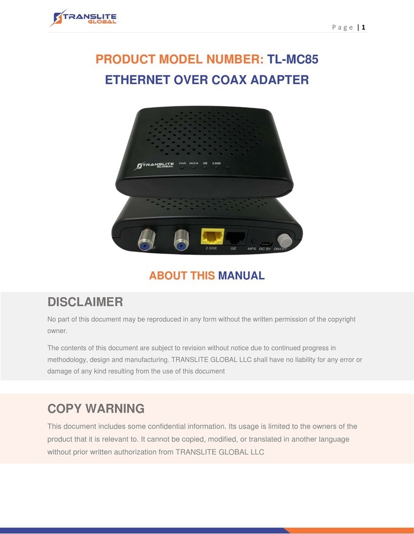 TransLite TL-MC85 manual