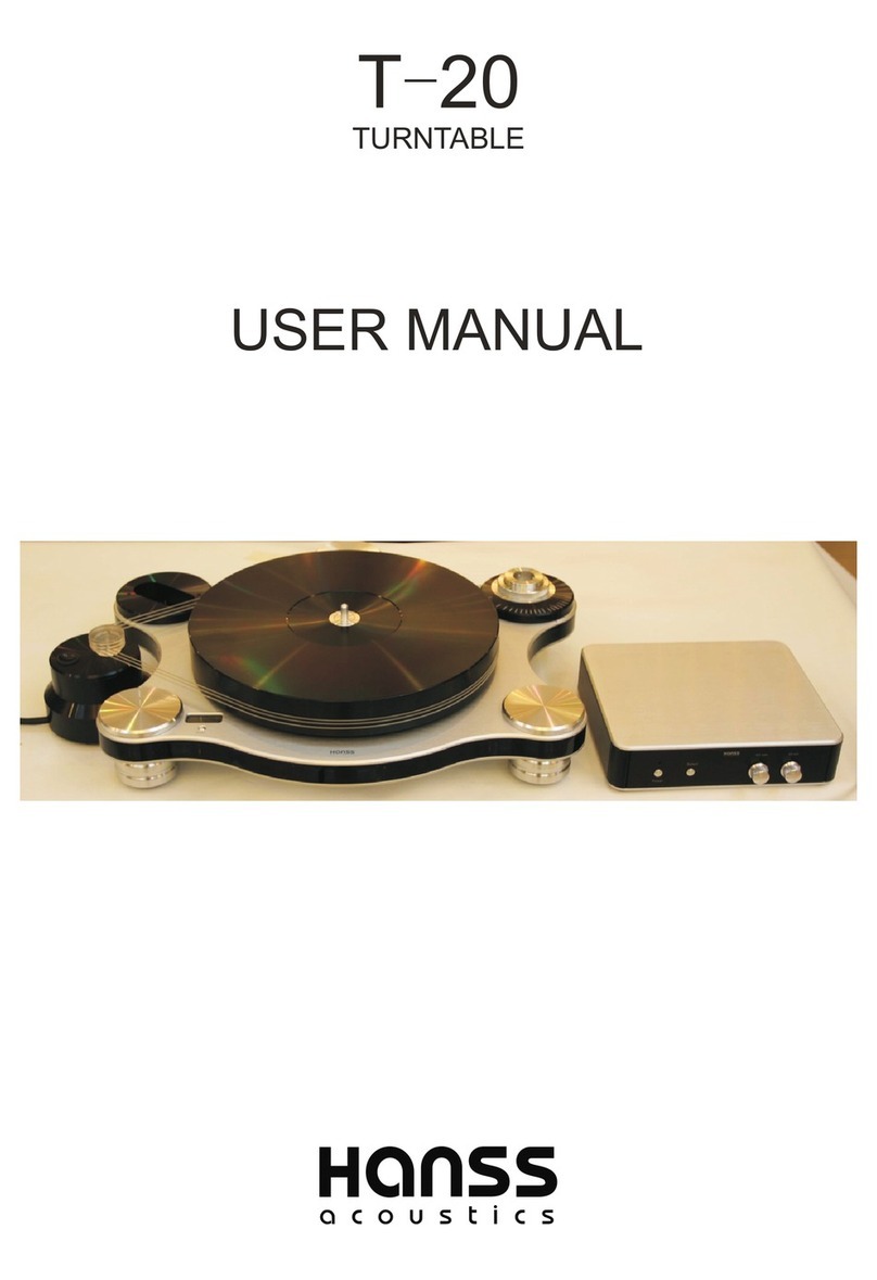 HANSS ACOUSTICS T-20 user manual