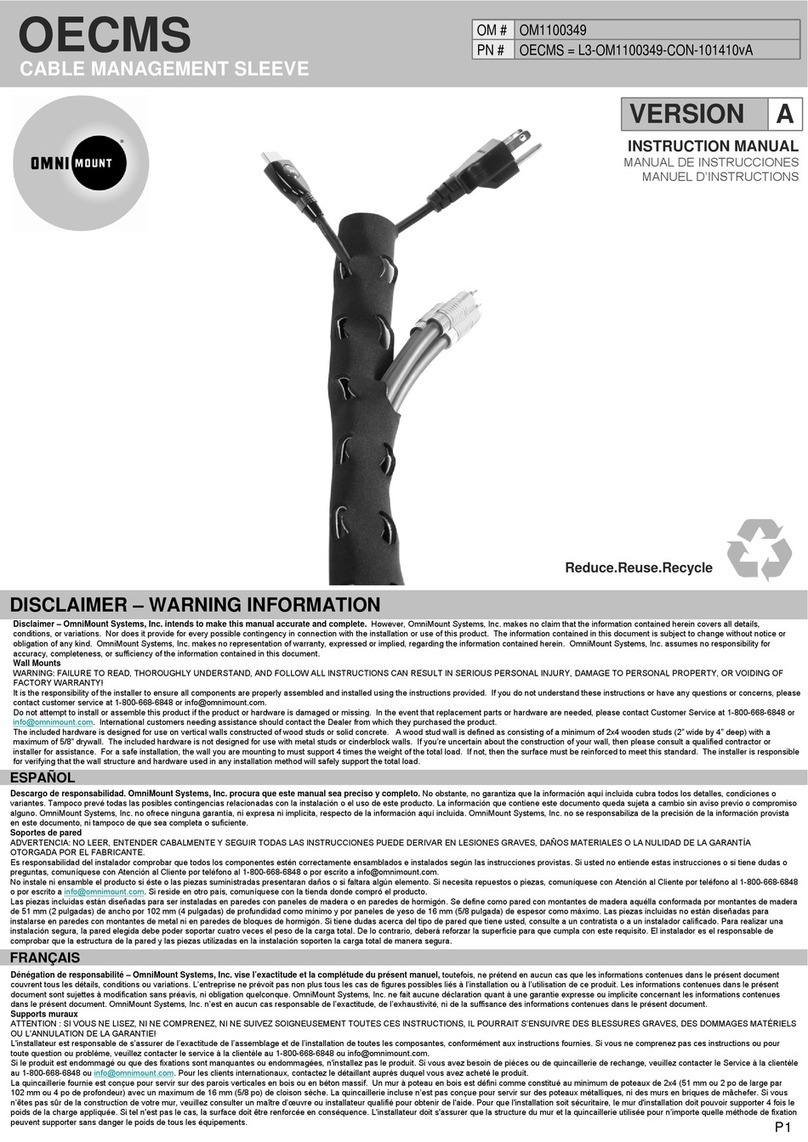 Omnimount OECMS instruction manual Omnimount OECMS instruction manual