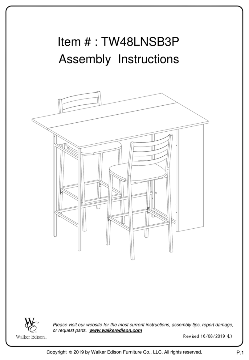 Walker Edison TW48LNSB3P User manual Walker Edison TW48LNSB3P User manual