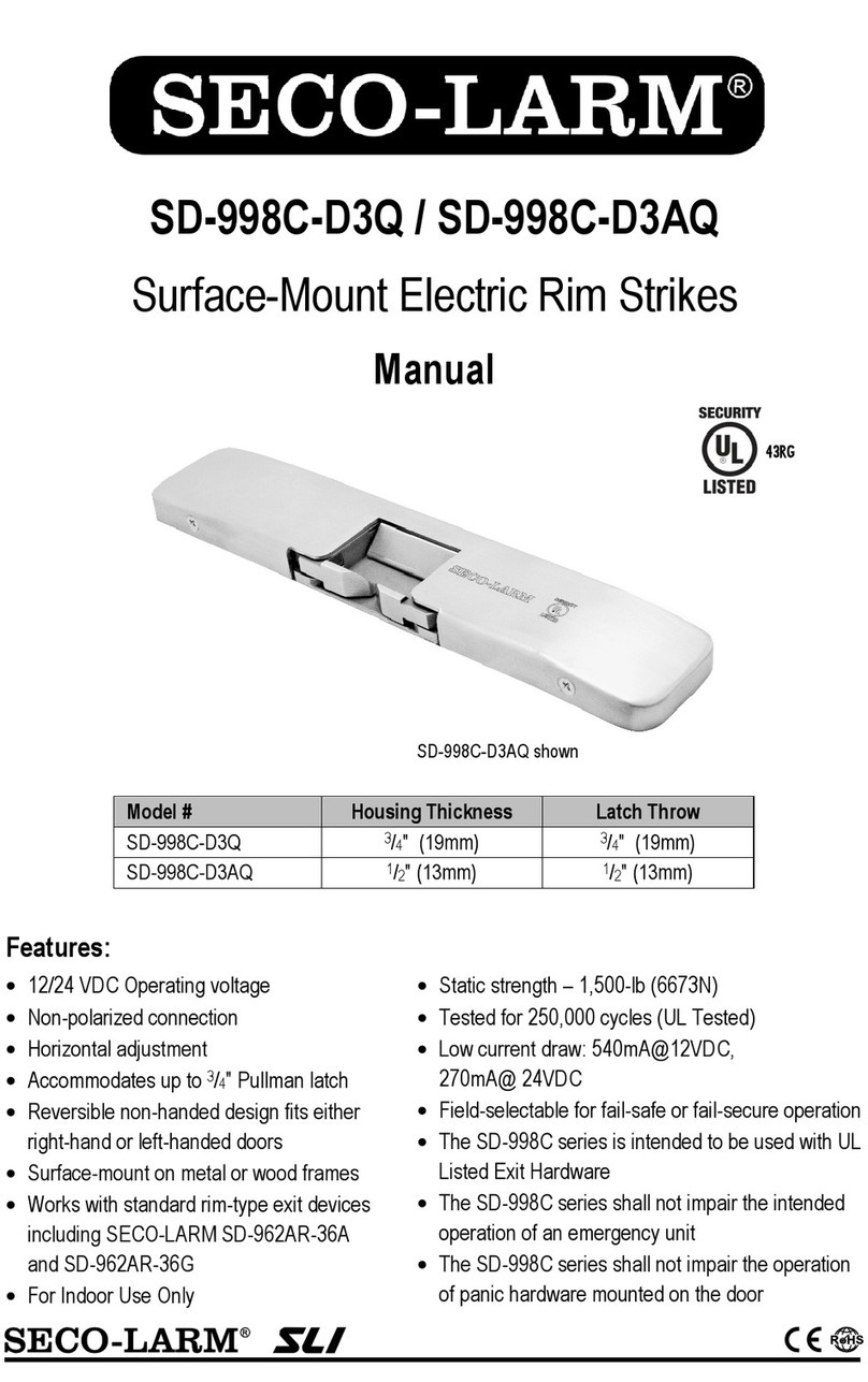 SECO-LARM SD-998C-D3Q User manual