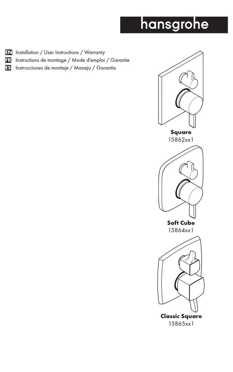 Hans Grohe Square 15862 1 Series Instruction Manual