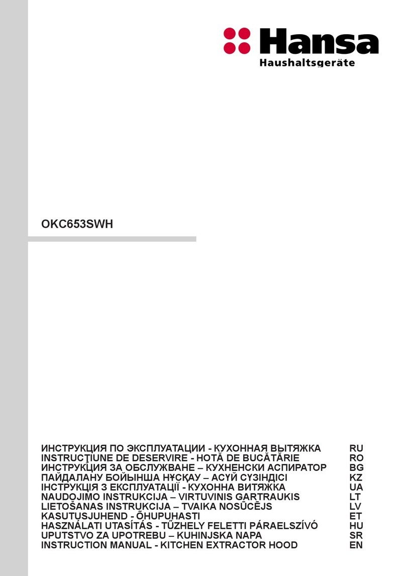 Hansa OKC653SWH instruction manual