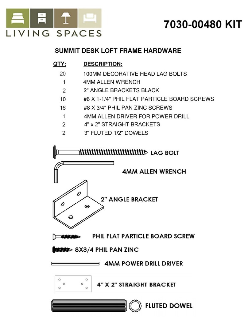 Living Spaces SUMMIT DESK LOFT 7030-00480 User manual Living Spaces SUMMIT DESK LOFT 7030-00480 User manual