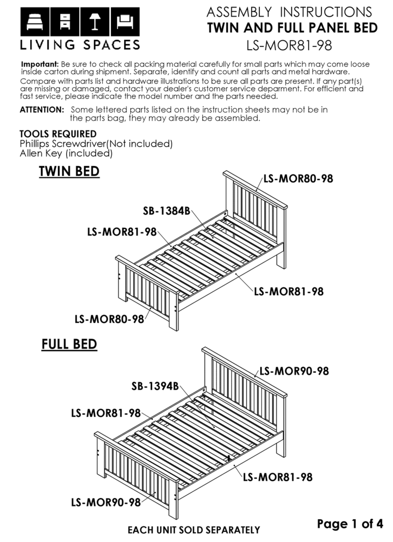 Living Spaces LS-MOR81-98 User manual
