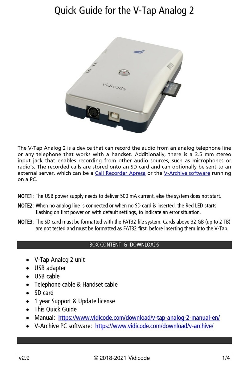 Vidicode V-Tap Analog 2 quick guide