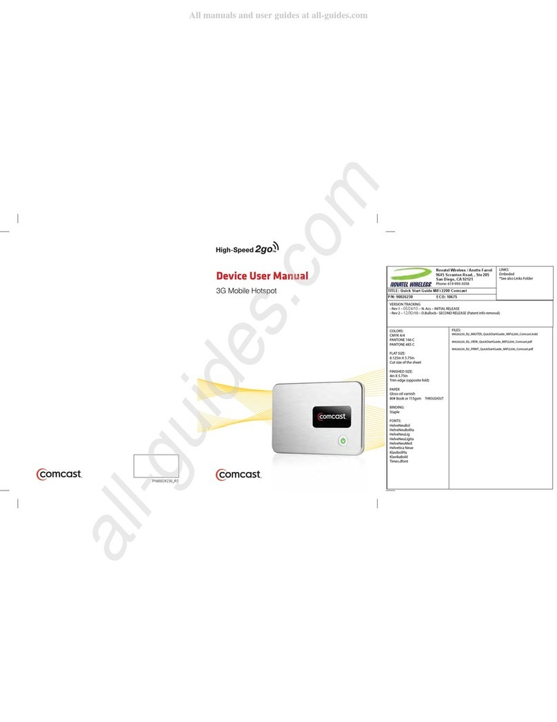 Comcast MiFi 2200 Application guide