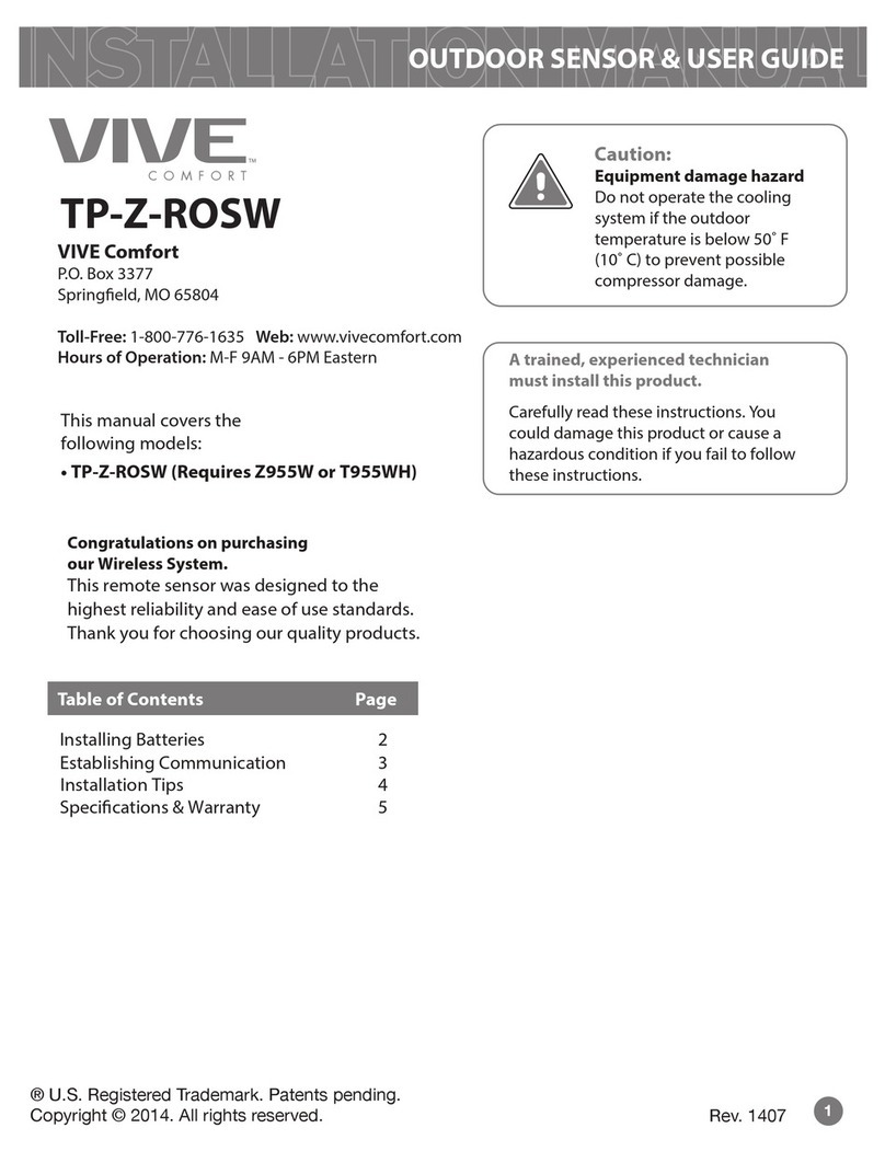 Vive Comfort TP-Z-ROSW user guide