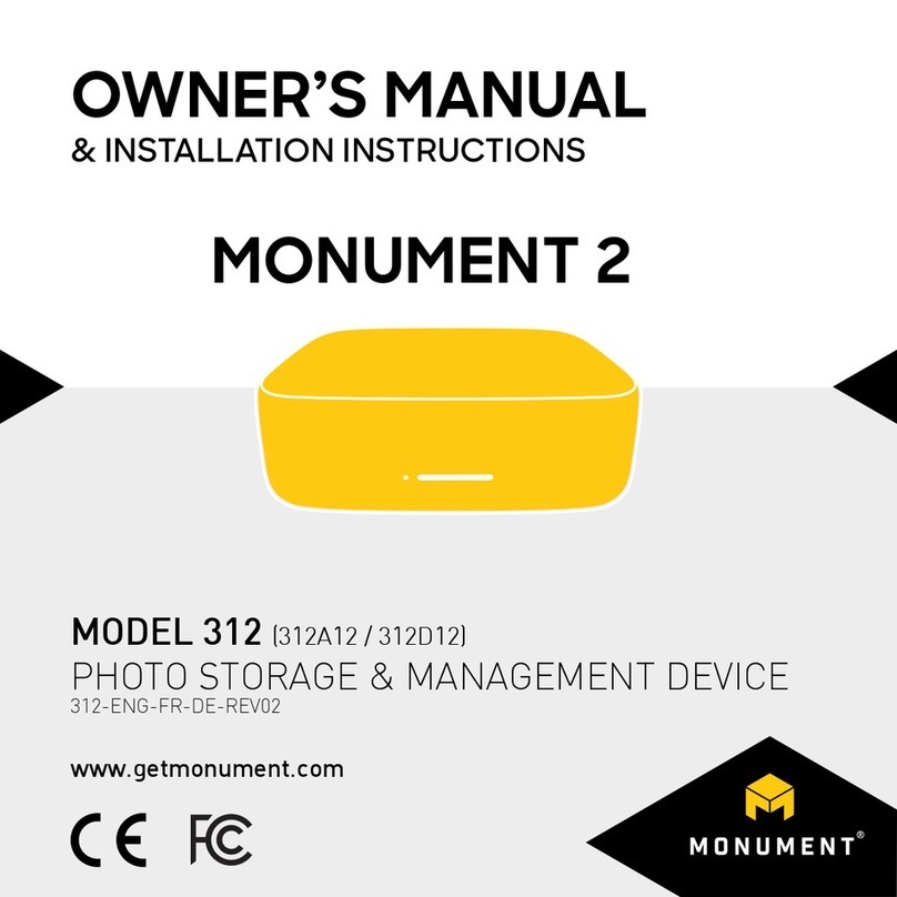 Monument 312 Owner's Manual & Installation Instructions Monument 312 Owner's Manual & Installation Instructions