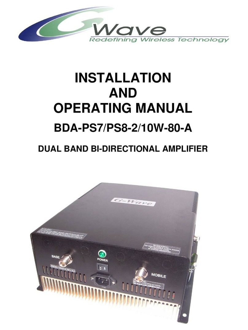 G-Wave BDA-PS7-2W-80-A Installation and operating manual