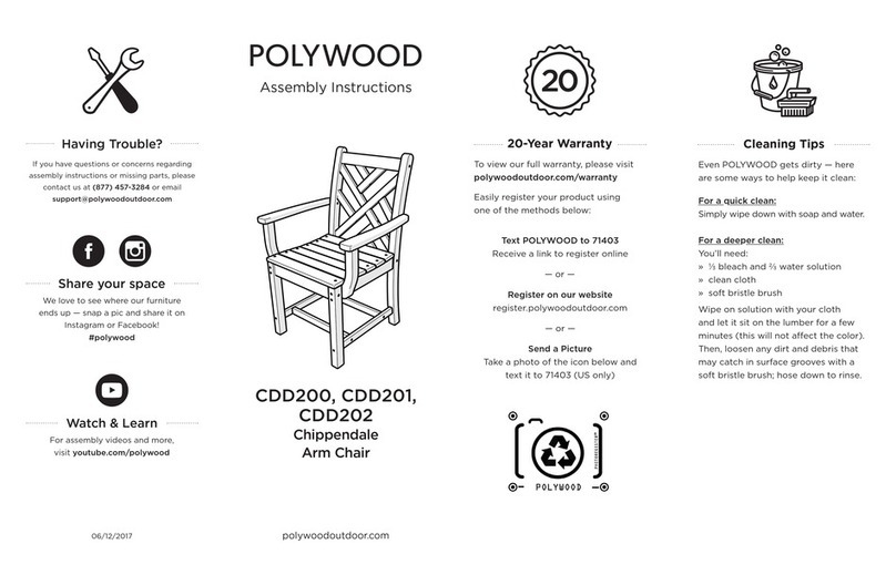 Polywood Chippendale CDD200 User manual