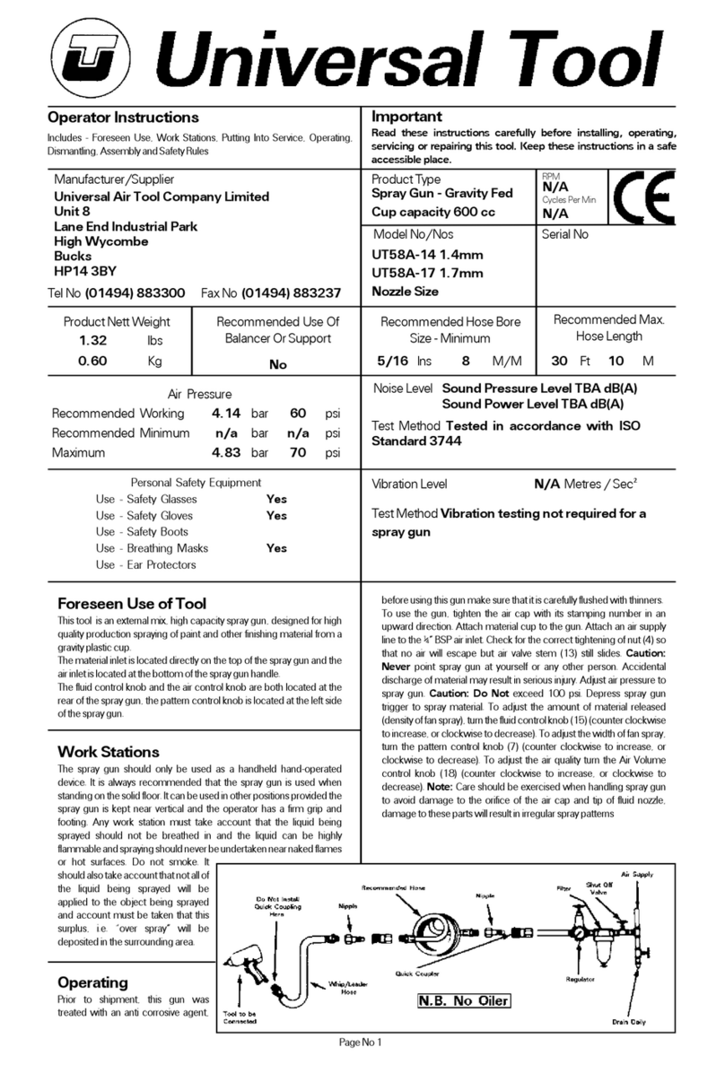 Universal Tool UT58A-14 Operator instructions