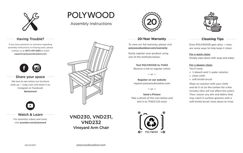 Polywood Vineyard VND230 User manual