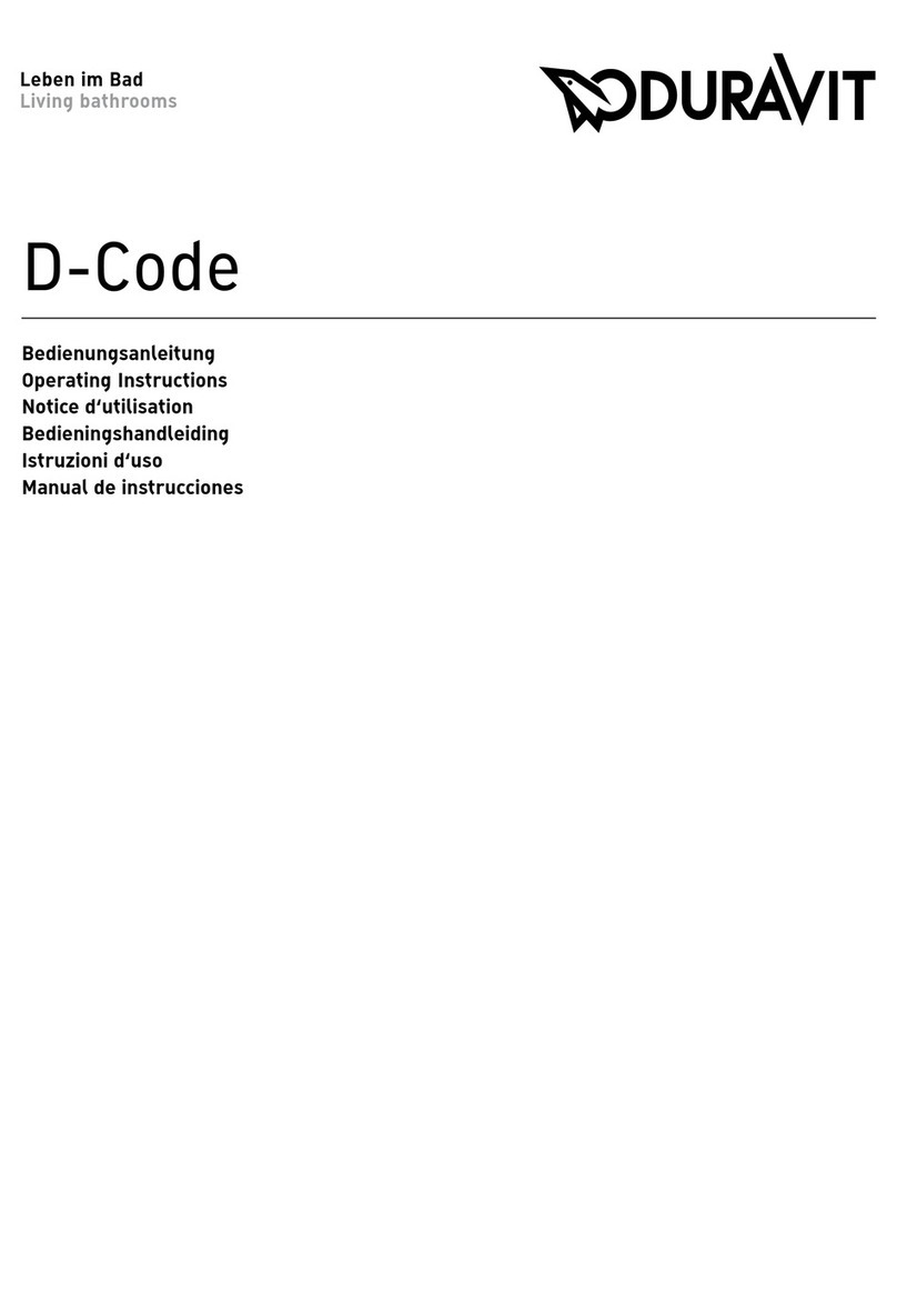 DURAVIT D-Code 700065 operating instructions