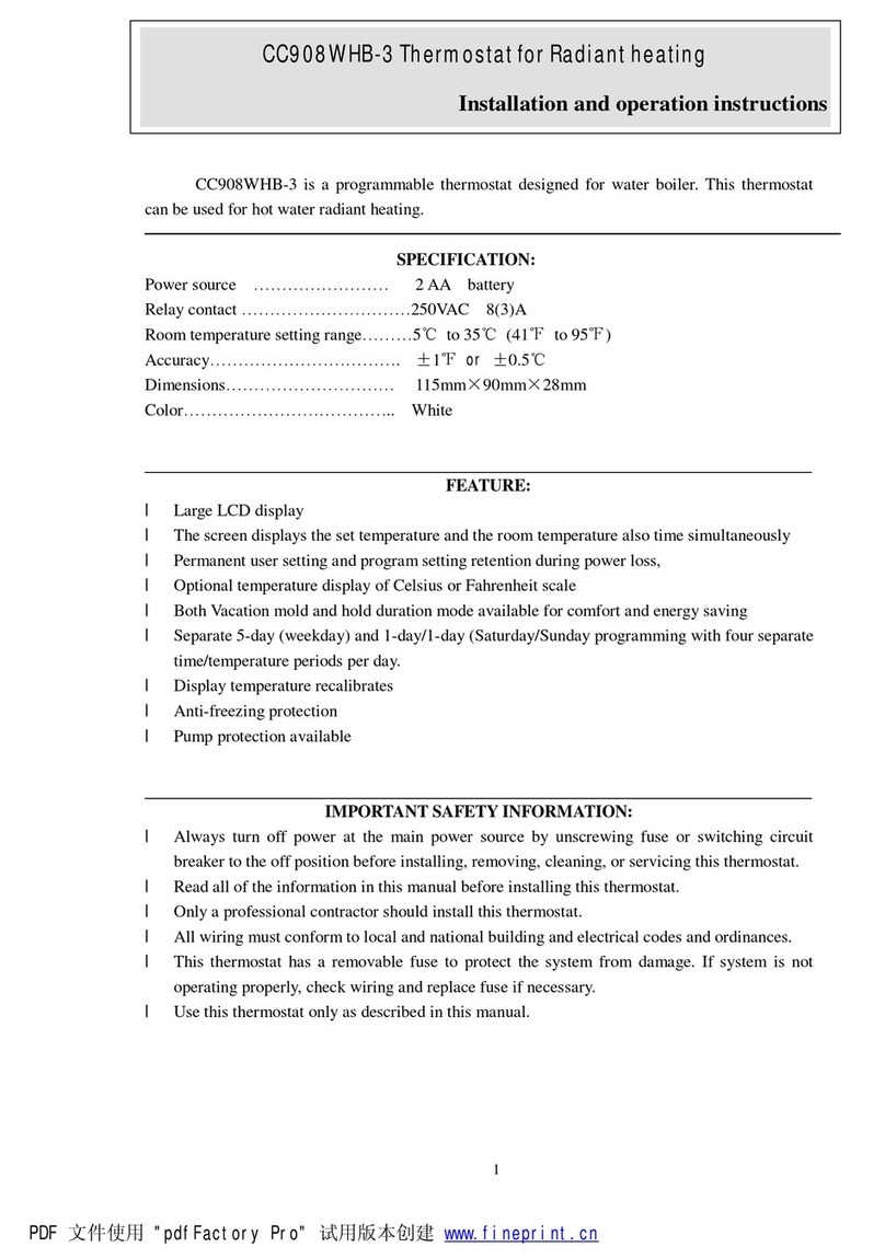 RS PRO CC908WHB-3 Assembly, installation and operation instructions