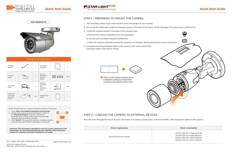 Digital Watchdog DWC-B6883WTIR quick start guide
