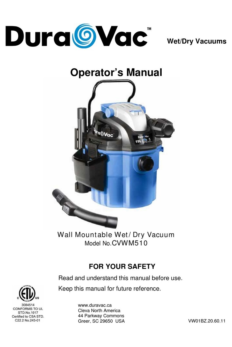 DURAVAC CVWM510 User manual