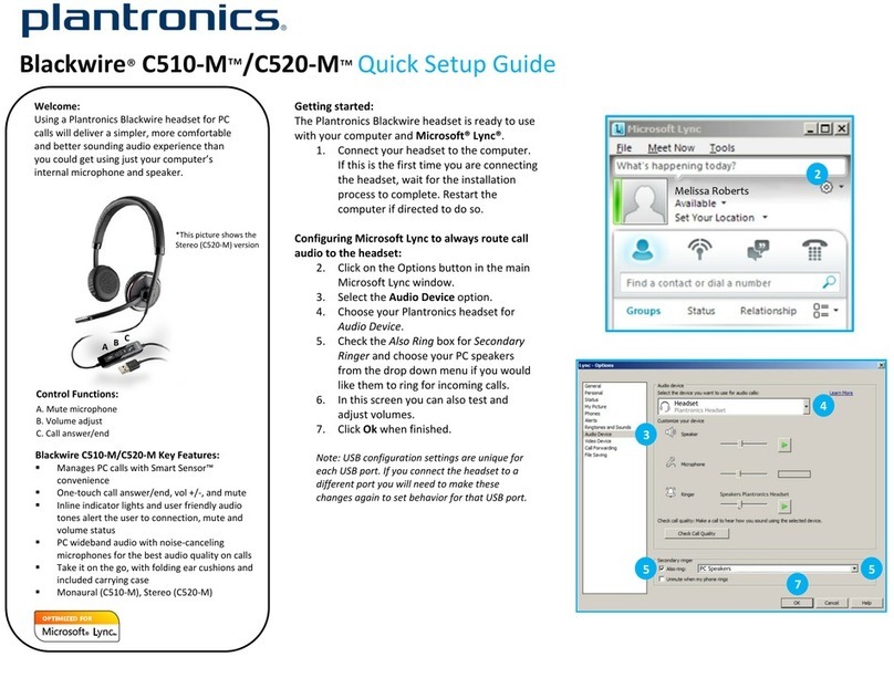 Plantronics Blackwire C520-M User manual