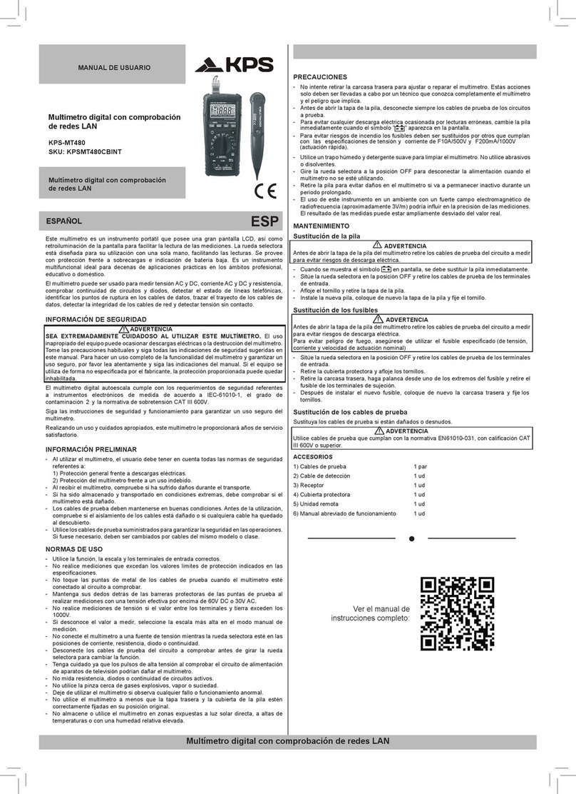 Mgl KPS-MT480 instruction manual
