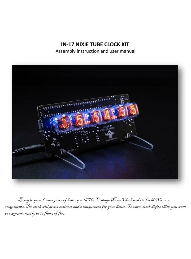 Nixie Clock IN-17 Assembly instructions and user's manual Nixie Clock IN-17 Assembly instructions and user's manual
